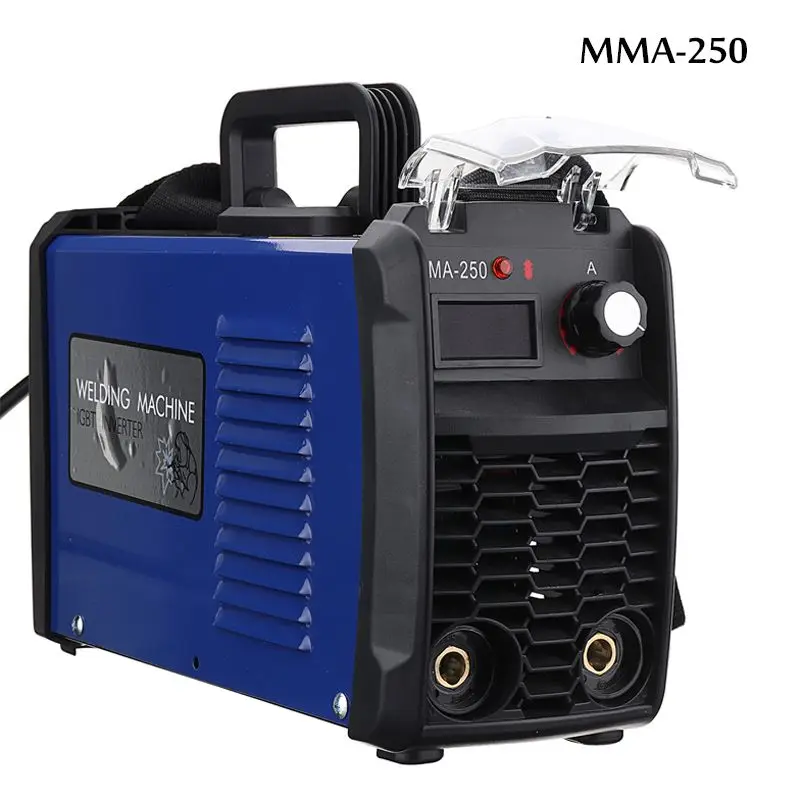MMA-250 Эффективный 6000 Вт 7500 Вт DC инвертор дуговой сварки IGBT MMA 220 В сварочный аппарат MMA-200/250 для домашнего новичка легкий - Цвет: MMA-250