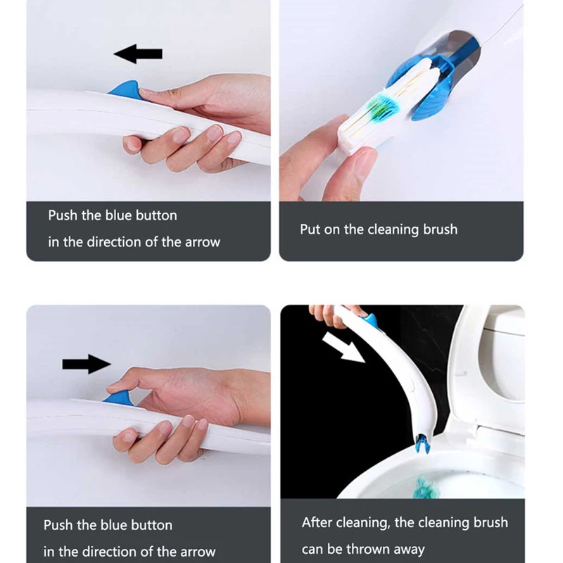 Щетка для унитаза с моющим средством для ванной портативный одноразовый домашний туалет щетка подставка губка для ванны согнутый Очиститель Щетка для унитаза