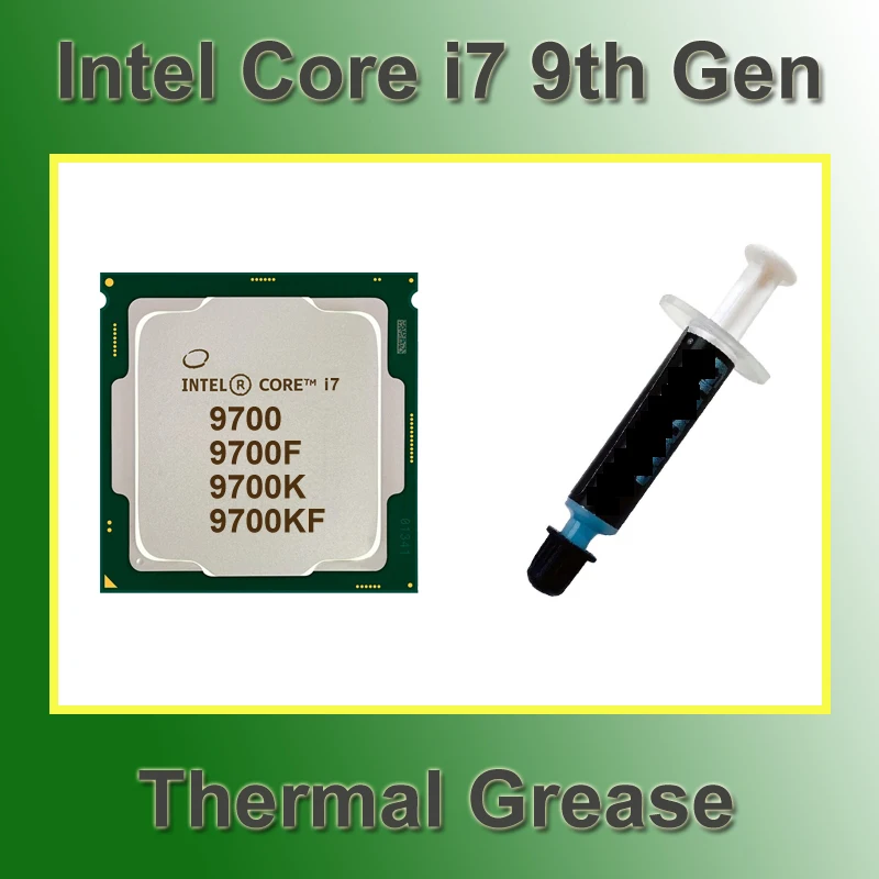 Intel Core I7 9700 Con Processore Di Grasso Termico I7 9700K 9700Kf Con Pasta Termica 9700F Cpu I7 9Th Gen Computer Parts Diy