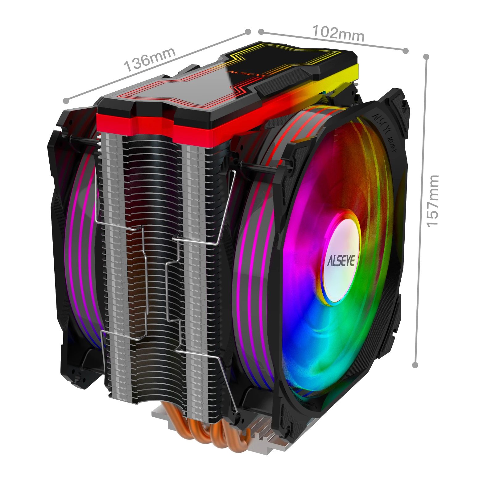 rgb fusão calor-tubo cooler suporte lga1200