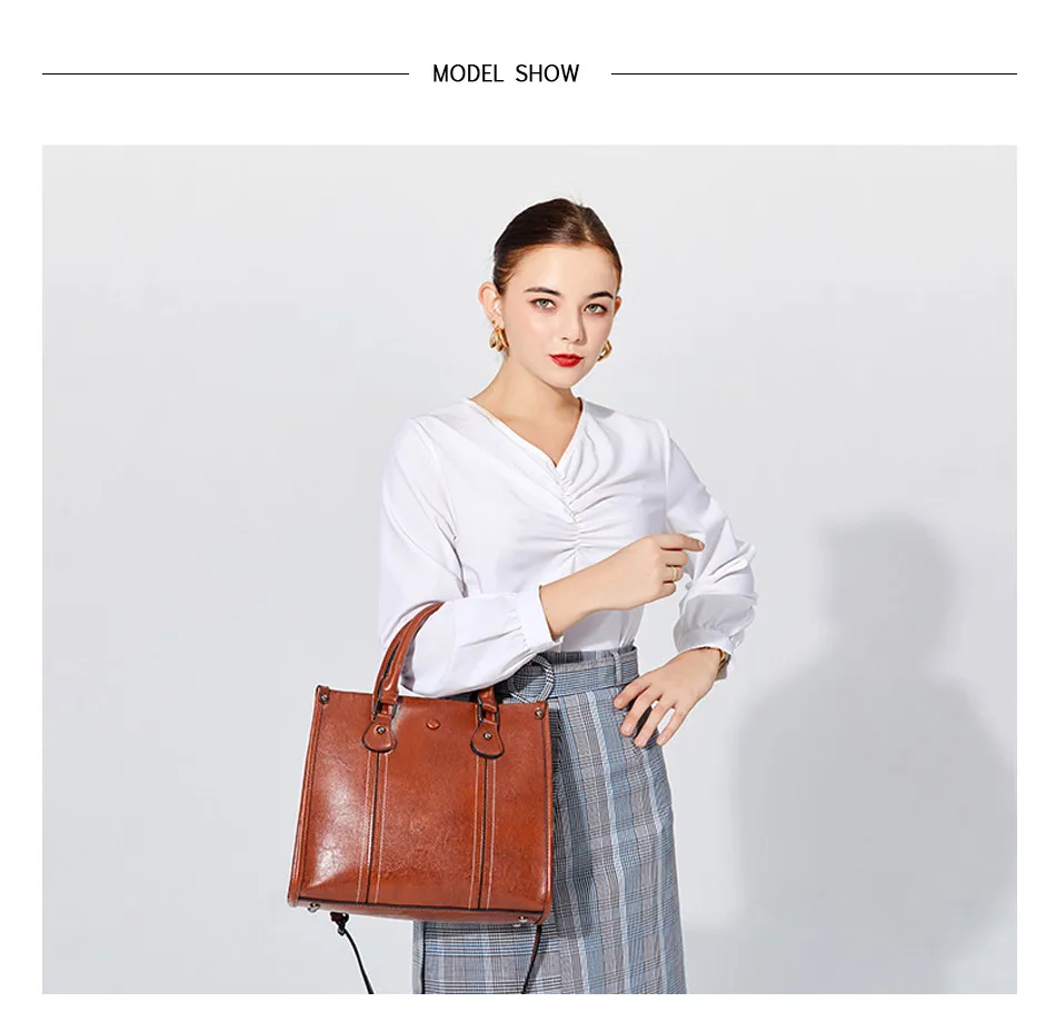 SCV Women Shoulder Bag Classic Handbag High Quality Large Capasity Bucket bag Vintage Tote Messenger Bag Satchel Sac A Main