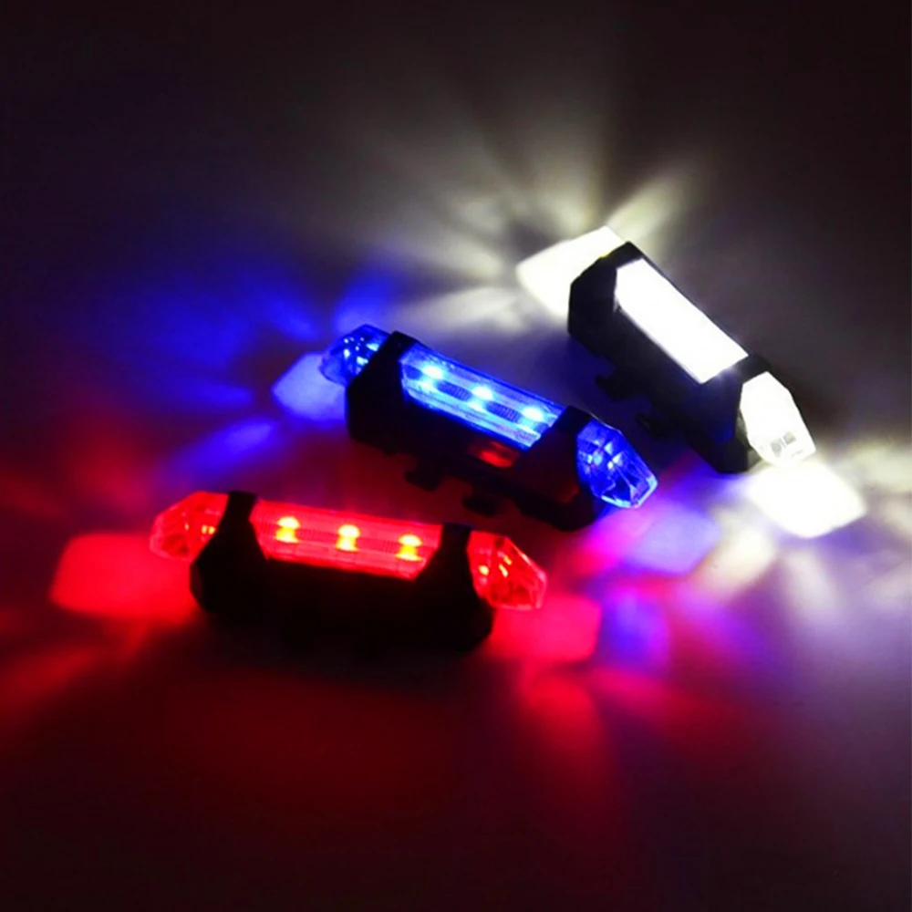 

Waterproof 5 LED MTB Bike Bicycle Rear Tail Light RED Lamp 4 Mode USB Recharge Bicycle Lights Bike Bicycle Accessories
