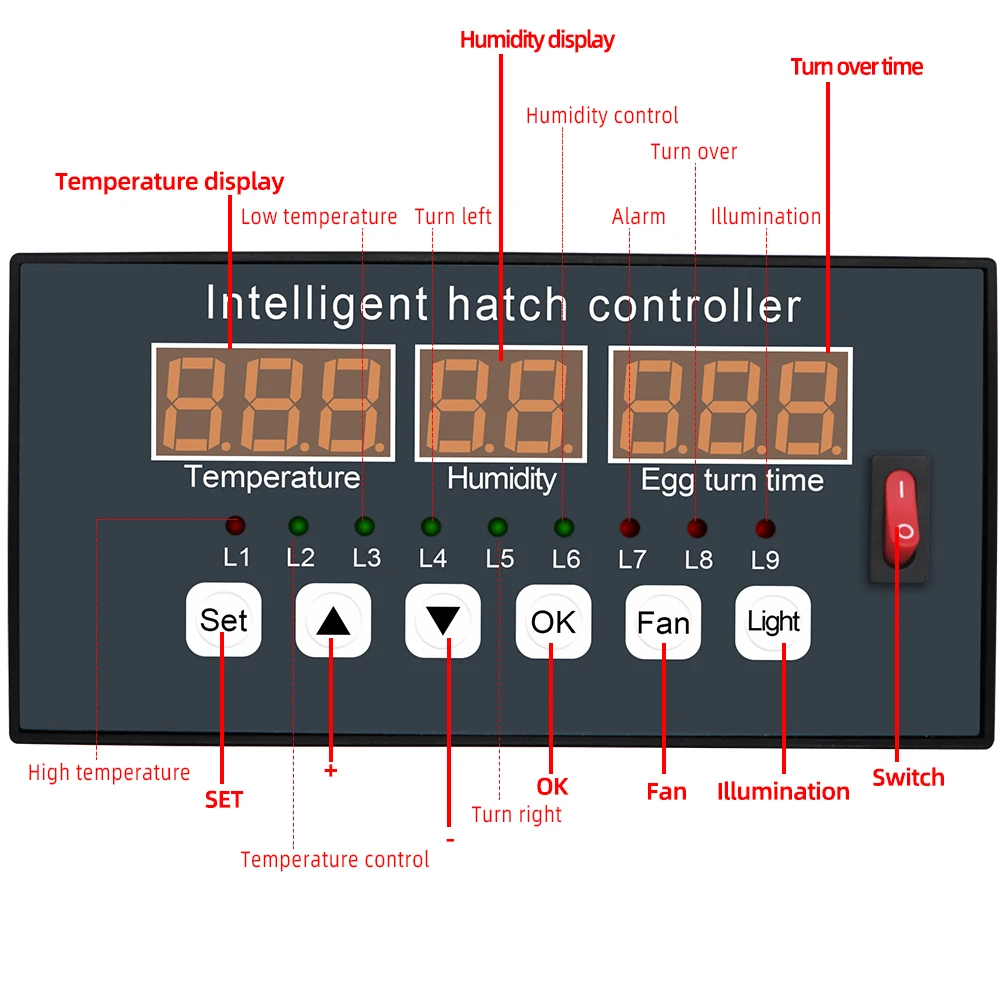 XM-16 Incubator Controller Temperature Humidity Control System