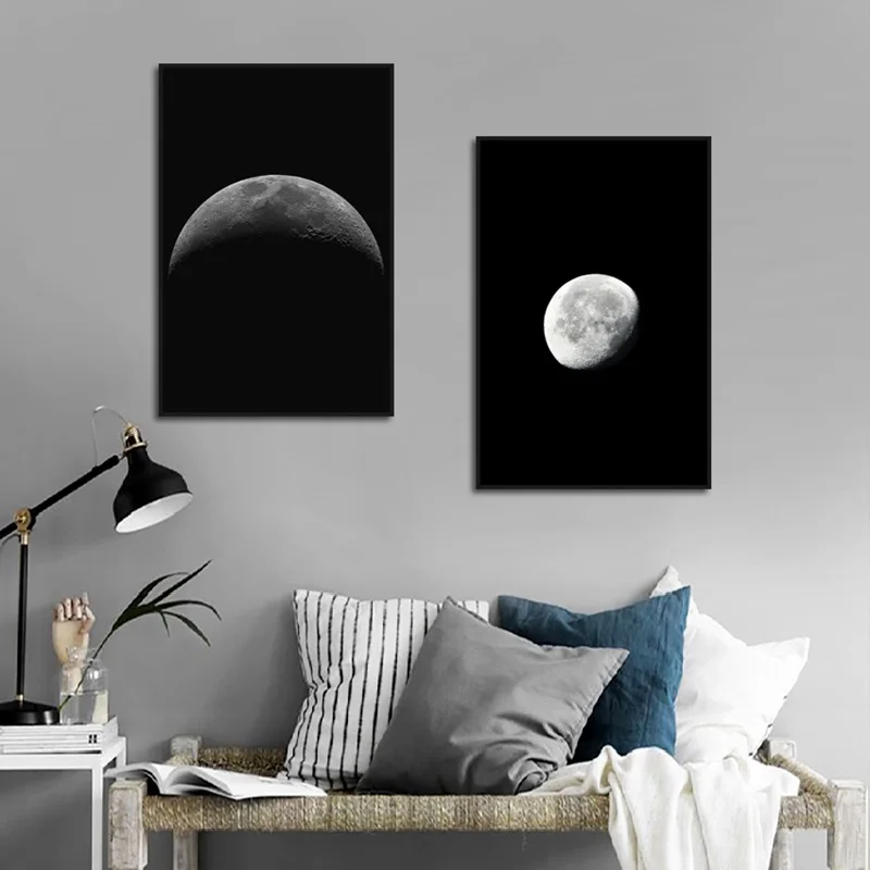 Canvas-Background-Photography-Hanging-Wall-Art-for-Home-Office-Hotel-Painting-Night-Sky-Moon-Black (2)