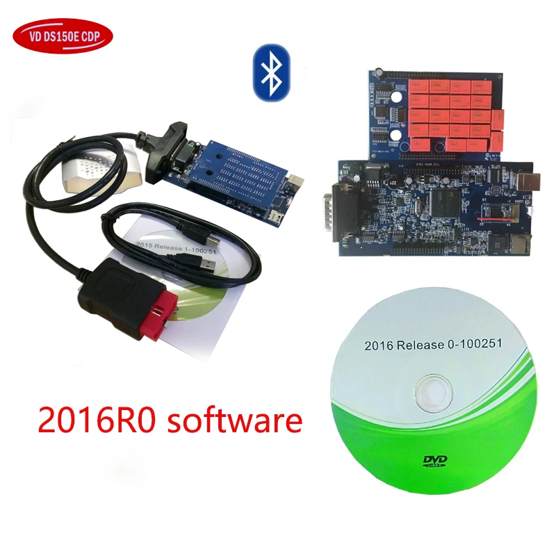 Tanie 2019 TCS PRO obd obd2 skaner obdii 2015. R3 keygen 2016.00 dla delphis vd ds150e cdp bluetooth samochód i narzędzie diagnostyczne do ciężarówki