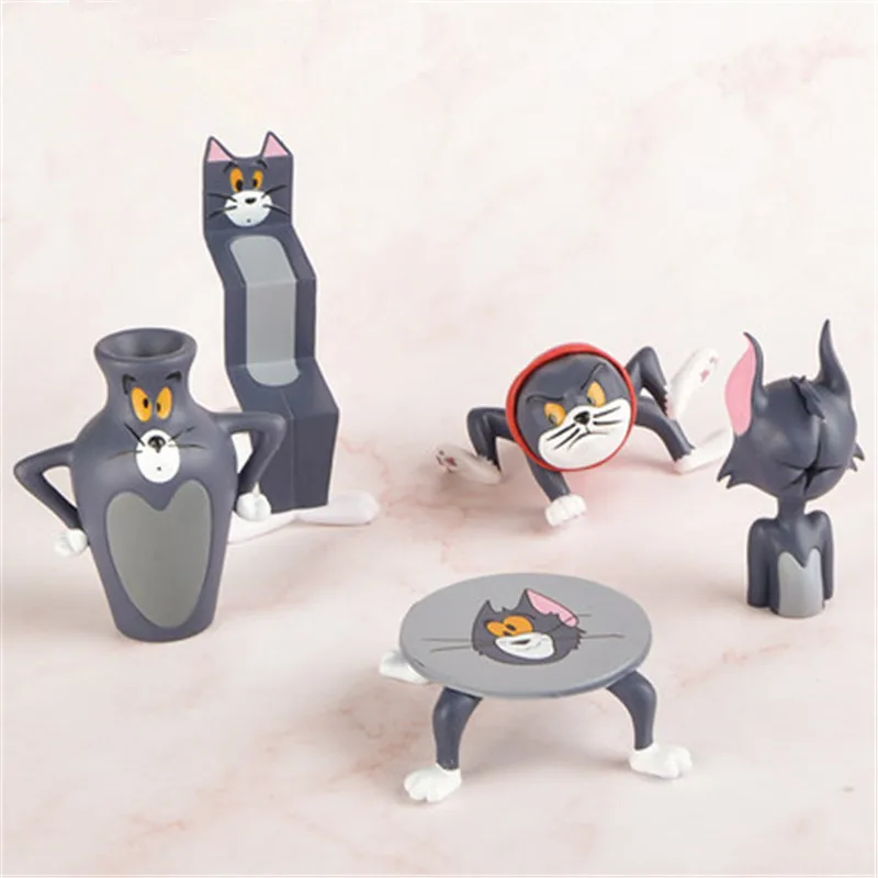 

Cartoon TOM And JERRY GK Statue Cat And Mice Movable Joints PVC Action Figure Collection Model Toy Doll M3625
