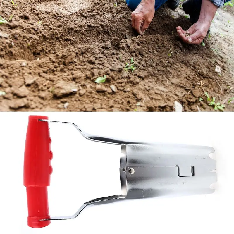 Hand Bulb Planter Soil Digger Gardening Tool Flower Bed Sowing Depth Mark 23cm C63B