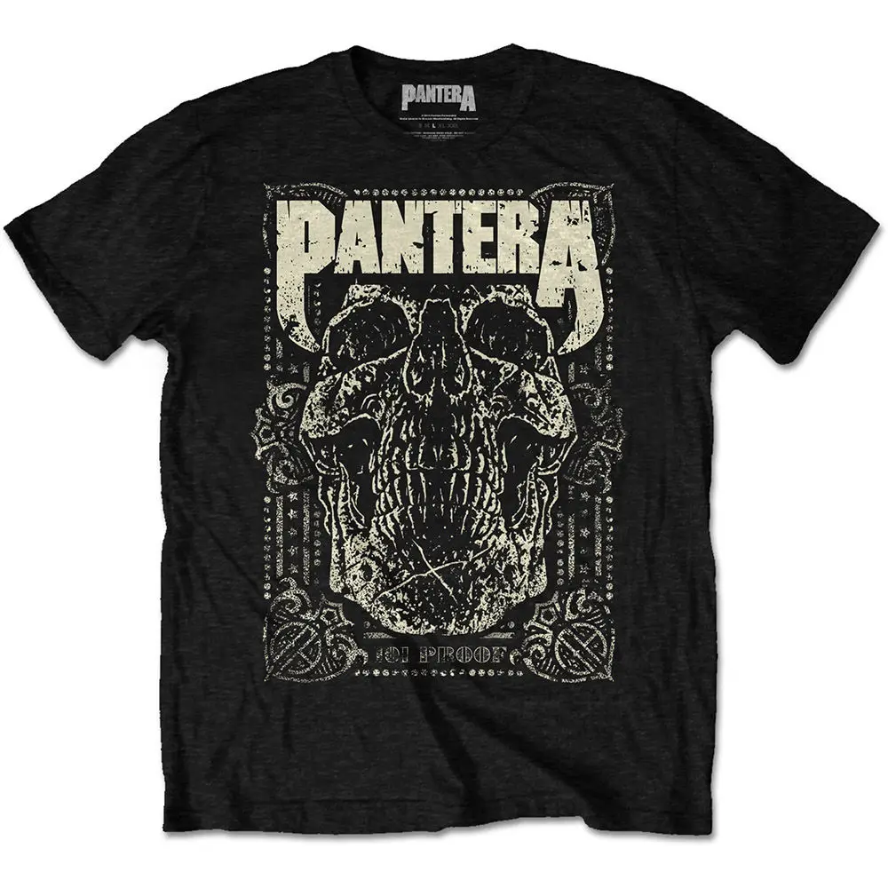 Футболка Pantera 颽 Proof Skull' Новинка и официальный! с круглым вырезом Модная