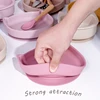 Cartoon Animal Silicone Tableware Child Feeding Set Baby Training Meal Strong Suction Food Grade Silicone BPA Free Baby Shower 5