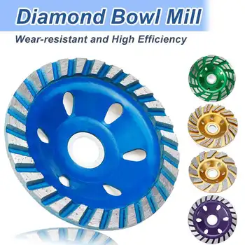 

4" 100mm Diamond Grinding Wheel Disc Bowl Shape Grinding Cup Concrete Granite Stone Ceramic Cutting Disc Piece Power Tools
