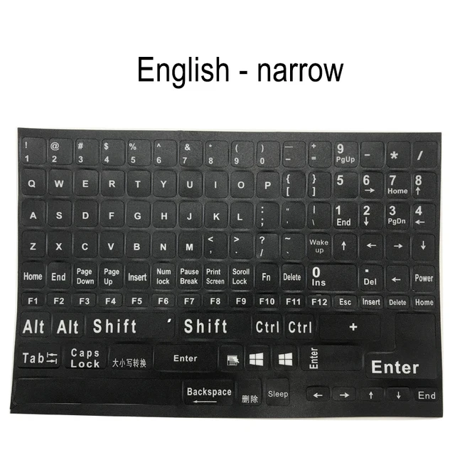Full size Russian English Keyboard Stickers Letter Alphabet Layout Sticker For Laptop Desktop PC 2