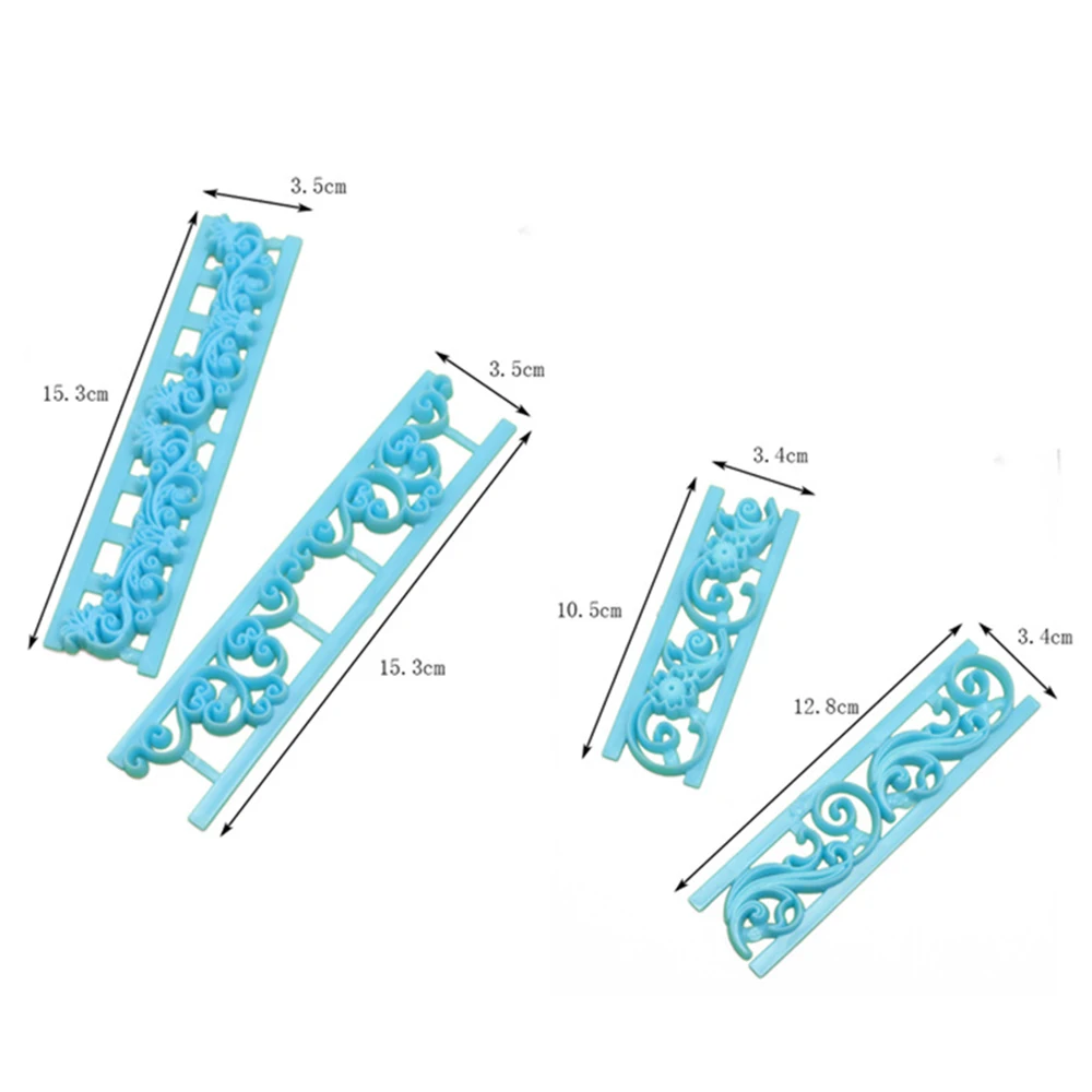 4 шт. помадка тиснение Bloem Формочки печенья Маллен глазурь резак для тиснения кухня Выпечка DIY торт Eedge инструмент украшения