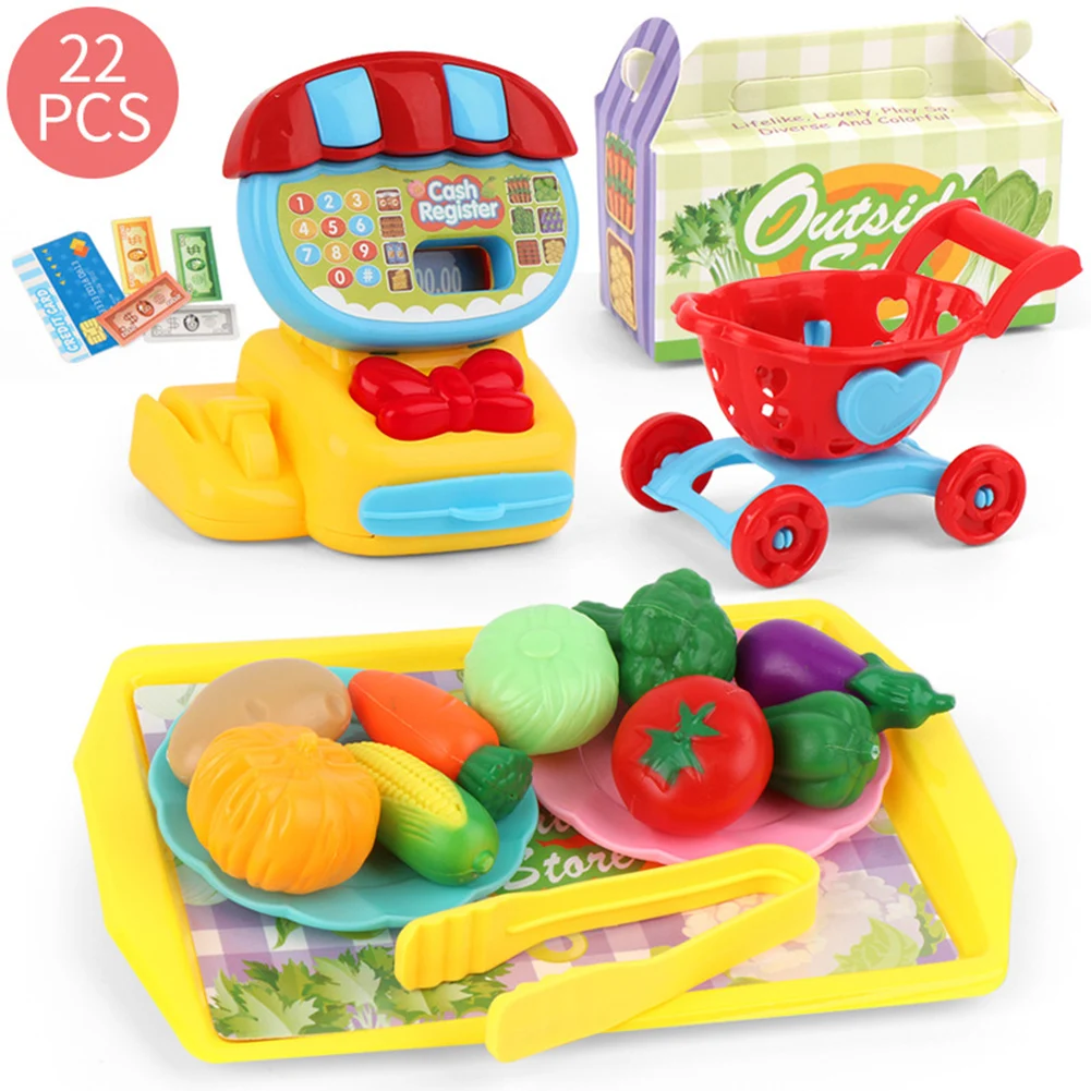 Children Shop Cash Register Fruit Vegetable Dessert Pretend Play Children Toy 2 Children Shop Cash Register Fruit Vegetable Dessert Pretend Play Children Toy 2