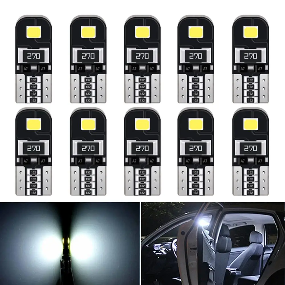10x W5W T10 LED Canbus Bulb Car Interior Dome Light Trunk Lamp Parking Lights for BMW Mini Cooper R56 R53 E90 E46 F20 F10 E39 Z4 |