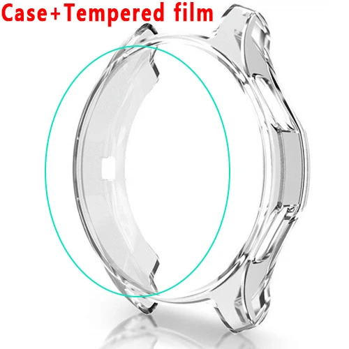 Чехол для samsung Galaxy Watch 46 мм 42 мм/gear S3 frontier, мягкий бампер, аксессуары для умных часов, защитный чехол со стразами - Цвет: Transparent TF