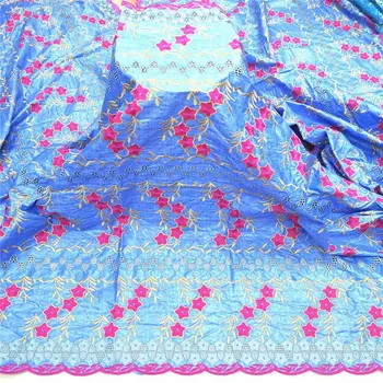 

latest guinea brocade fabric 100%cotton embroidery bazin riche fabric 2020 high quality african bazin riche laec fabric 5yards