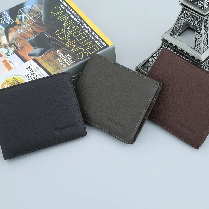 

2019 New Men Wallets Genuine Leather Purse Mens Money Bag Card Holder Wallet Man Leather Coin Pocket Wallet Male
