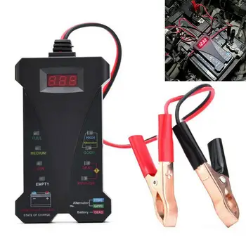 

12V Car Battery Tester 8 LED Light Digital Alternator Tester Auto Load Analyzer Auto Car Battery Diagnostic Tool Car Accessories