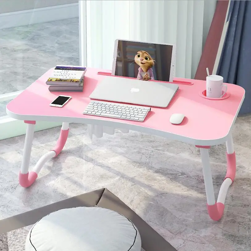  Foldable Laptop Table with Slot Hole подставка для ноутбука Portable Laptop Desk for Bed Sofa Study