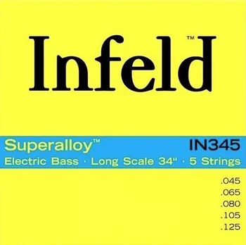 

In345 infield strings for 5 string bass guitar, round braid, 45-125, Thomastik
