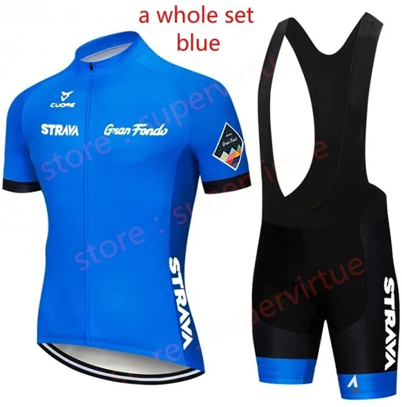 

2020 STRAVA Cycling Clothing /Road Bike Wear Racing Clothes Quick Dry Men's Cycling Jersey Set Ropa Ciclismo Maillot
