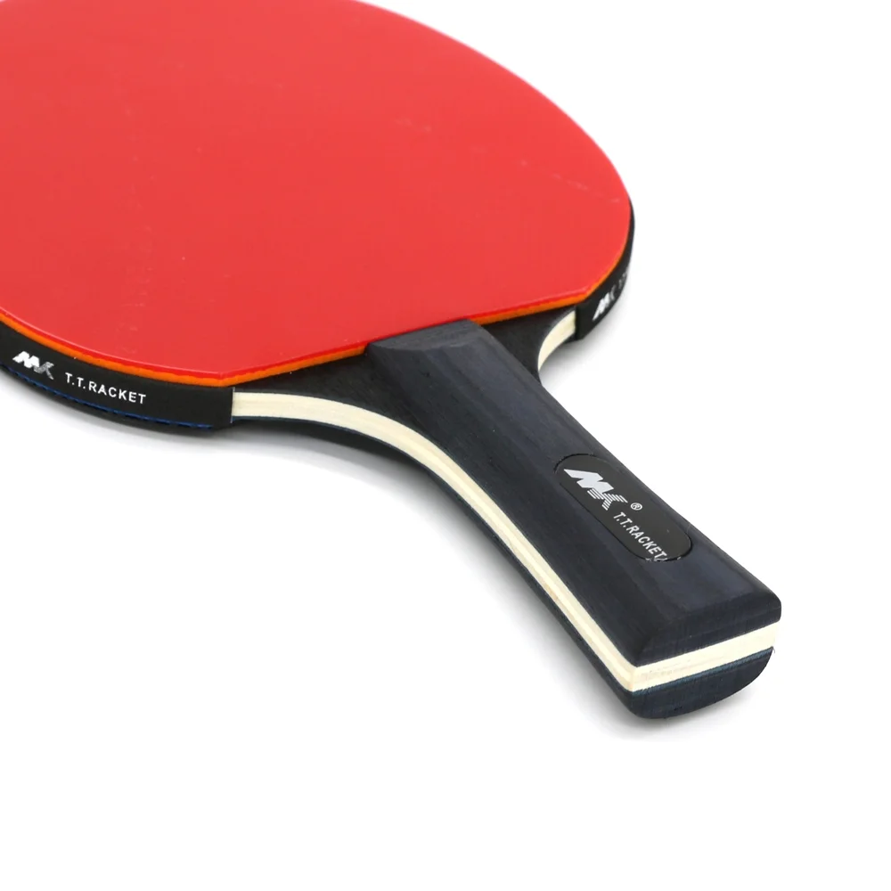 2Pcs/Lot Table Tennis Bat Racket Good Control Long Short Handle Ping Pong  Paddle Racket Set With Bag
