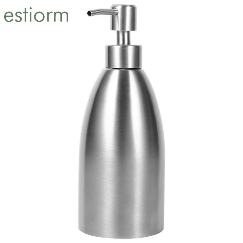 

large capacity 500ml Stainless Steel foaming Soap Dispenser foam soap pump bottle for bathroom kitchen sink hand soap container
