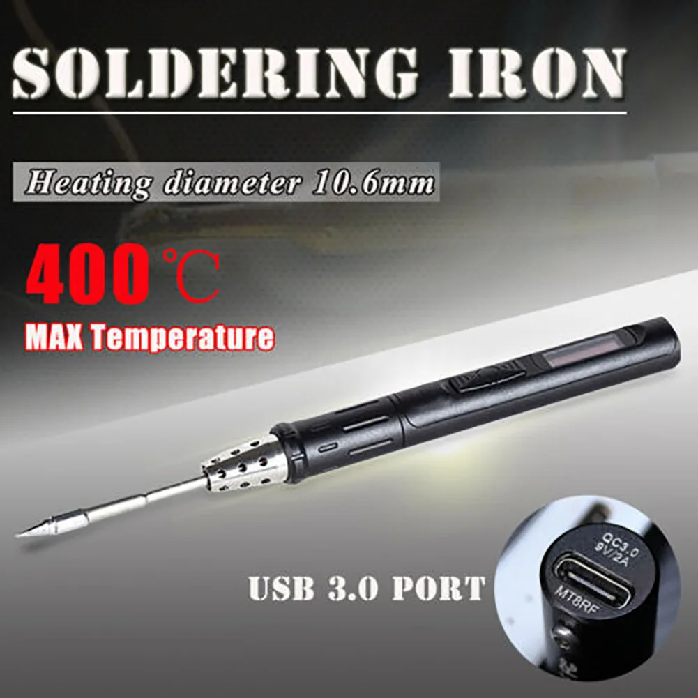 

TS80 Adjustable Temperature Smart Metal Digital Practical USB Type C Tool With Tip Soldering Iron Kit OLED Display Mini Electric