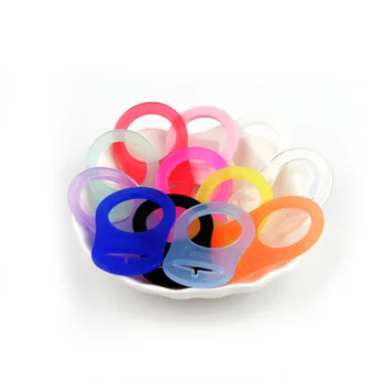 

30Pcs Multi Colors Silicone Button Baby Dummy Pacifier Holder Clip Adapter for MAM Rings