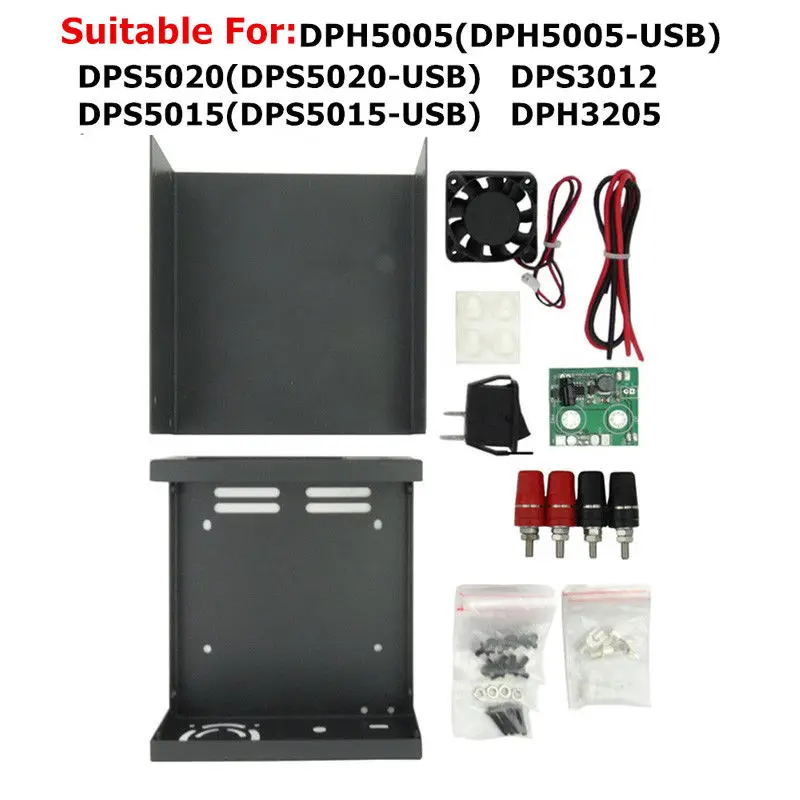 Черный ЖК-цифровой программируемый модуль питания для DP50V5A/DPS5015/DP50V2A