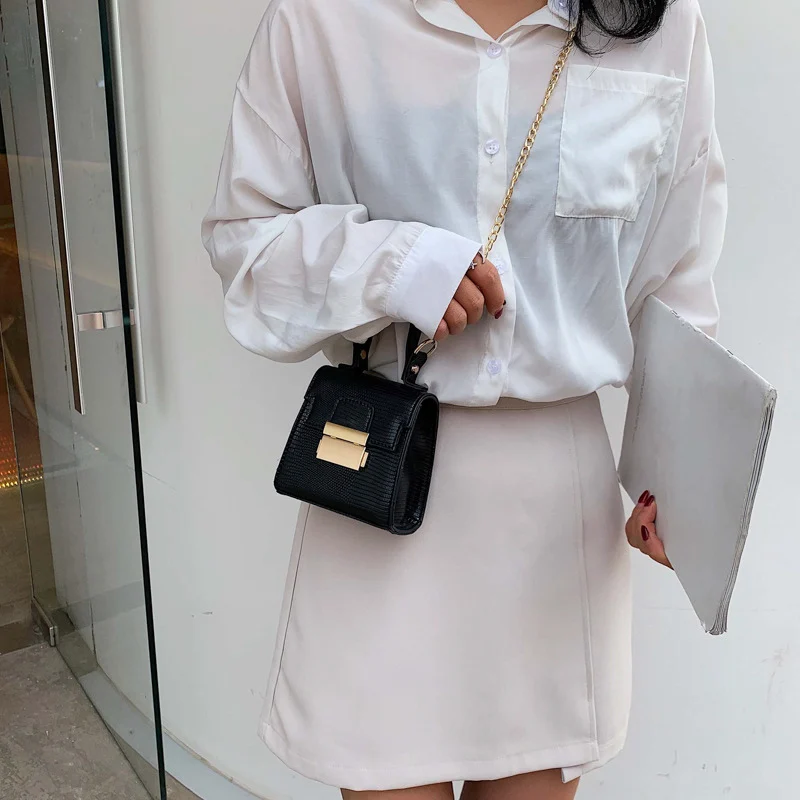 small black Кожаные сумки через плечо, одноцветные сумки для женщин, женские сумки, сумки-мессенджеры, повседневные сумки через плечо, кошелек, держатель для карт, кошельки - Цвет: small black