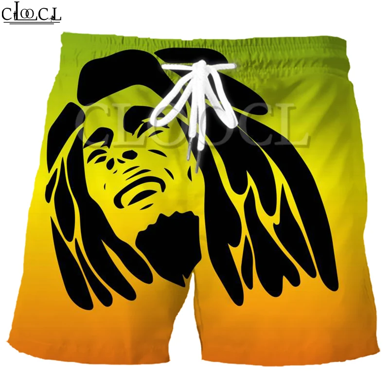 CLOOCL Singer Reggae Creator Bob Marley Harajuku New Shorts 3D Print Korean Version of Hip-hop Fashion Trendy Wild Beach Shorts
