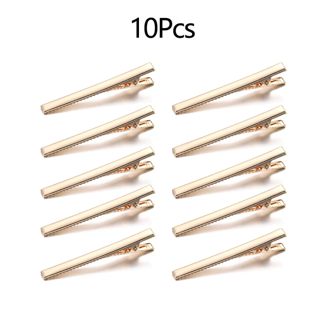 Barrettes Silicone Molds Metal Geometric Hair Clips Epoxy Resin Mold For DIY Resin Hairpin Crafts Jewelry Making Accessorires Gold1 10Pcs