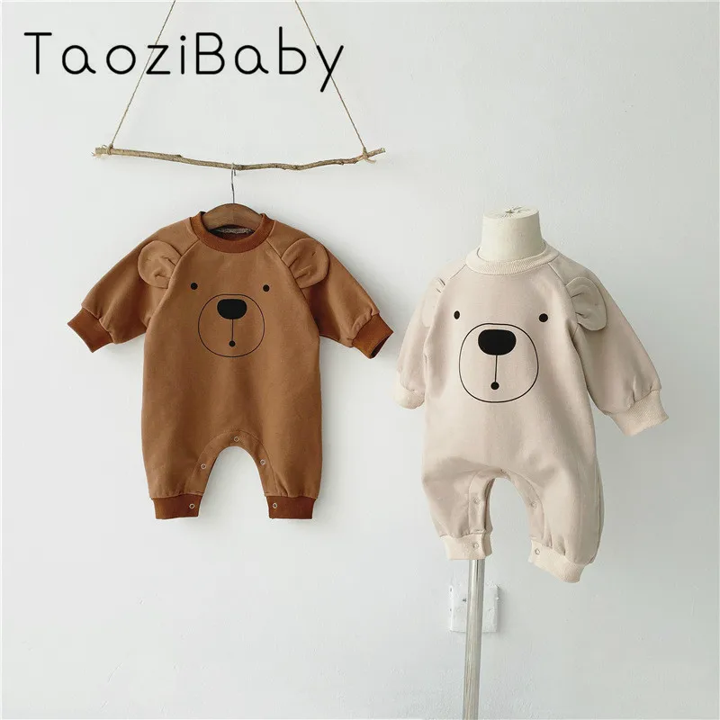 Winter Baby Girl Romper New Cute Plush And Thickened Cub Little Animal Casual Creeper boy Clothes |