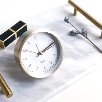 

Kids Alarm Clock Pressure Sensitive Table Desktop Simple Rose Gold Modern Portable Vintage Despertador Home Decorator Crafts E6