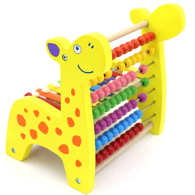 

Wooden Plant Beaded Bracelet Bead-stringing Toy Large Size CHILDREN'S Wooden Toy Educational Science Giraffe Nursery Mathematics