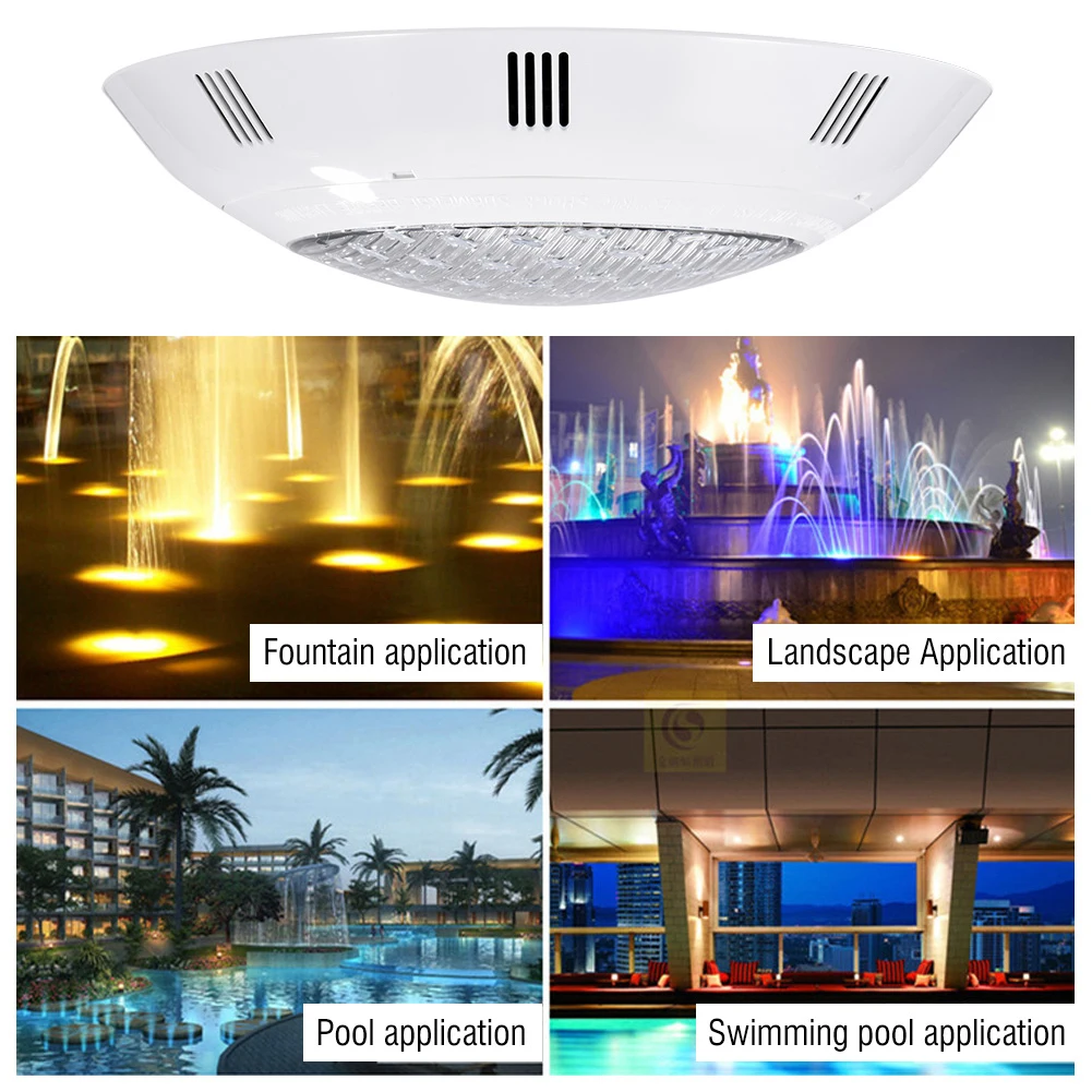 

12V 24W Led Decoration Underwater Light Aquarium Outdoor Remote Control Waterproof RGB Garden Pond Swimming Pool Colorful Night