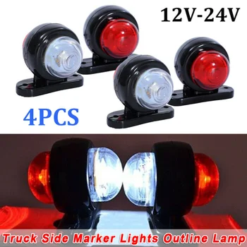 

4pcs LED Indicator Side Marker Lights Outline Lamp Car Truck Trailer Van 12V/24V