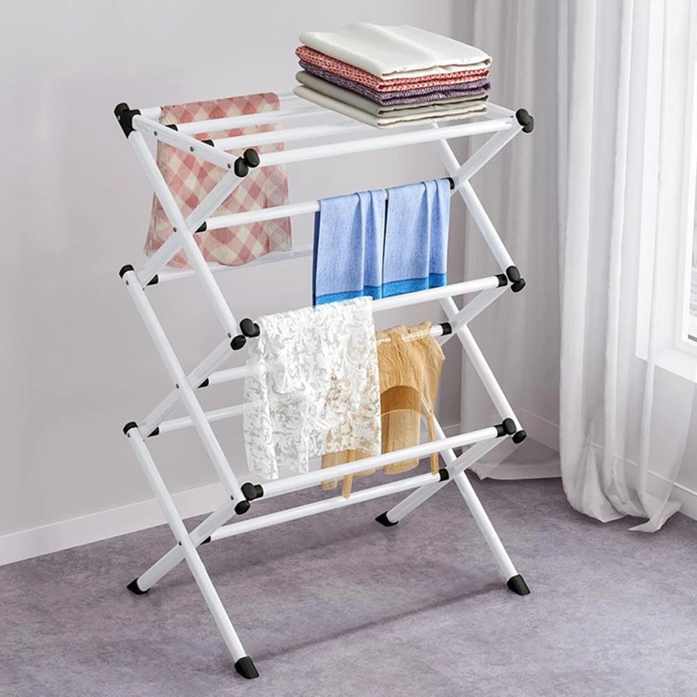 Home Clothes Airer 3 Tier Laundry Dryer Concerina Indoor Outdoor Patio Towel Horse Airers