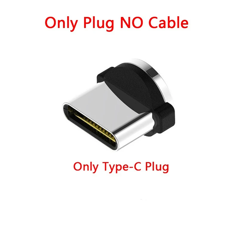 Магнитный USB светодиодный кабель Micro USB type C для зарядки samsung M10 M20 M30 M40 A10 A20 A30 A40 A50 A60 A70 быстрое зарядное устройство для телефона - Цвет: Only Type C Plug