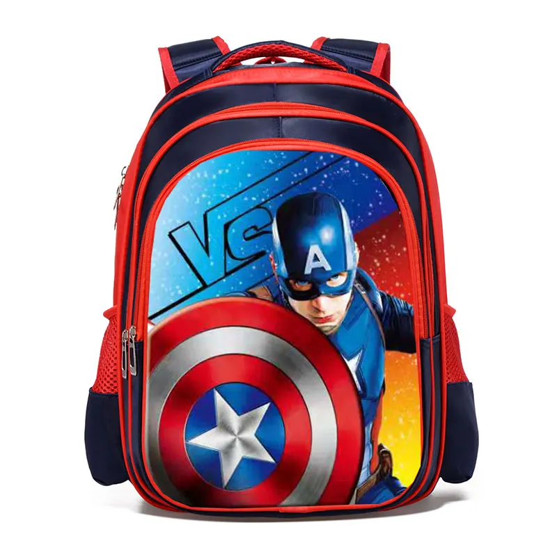 3D мультфильм Железный человек Капитан Америка мальчик девочка дети детский сад школьная сумка Подростковая Студенческая рюкзаки