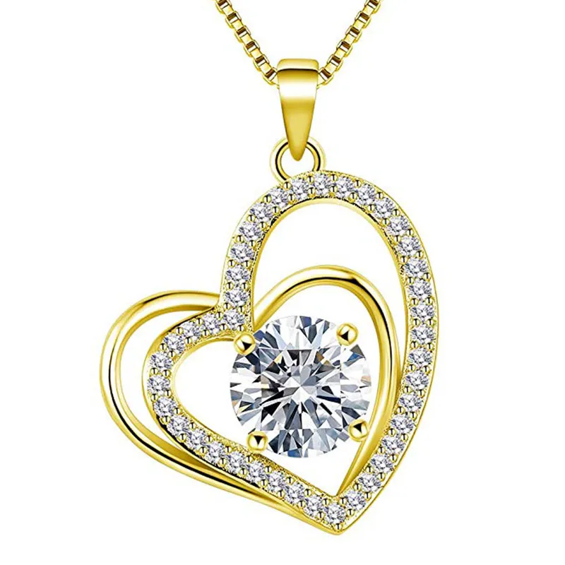 HUITAN, модное ожерелье с подвеской в форме сердца с надписью «мама», инкрустированное кристаллом, подарок на день матери, высокое качество, ювелирные изделия, опт, много оптом - Окраска металла: XL051