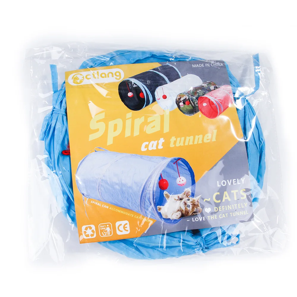 Indoor 2/3/4 5-way Collapsible Cat Tunnel Tube Kitty Tunnel Bored Cat Pet Toys Peek Hole Toy Cat Puppy Kitty Kitten Rabbit best toys for puppies