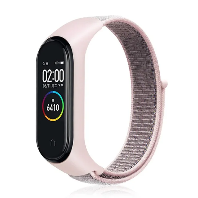 Нейлоновый ремешок для Xiaomi mi band 4 3 Смарт-часы Xio mi band 3 band 4 мягкий ремешок спортивные браслеты для mi band 4 NFC Глобальный браслет - Цвет: Pink