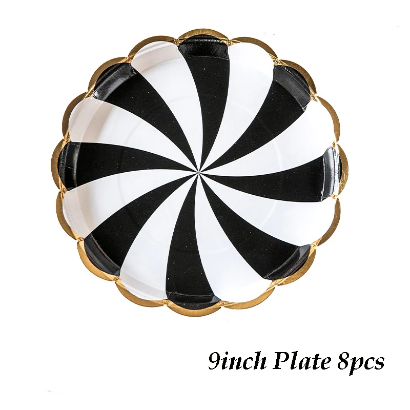 Disposable Cake Plate Rainbow Colorful Food Plate Dessert Plates for Birthday Wedding Party Afternoon Tea Party Decor Supplies - Цвет: 9inch plate 8pcs