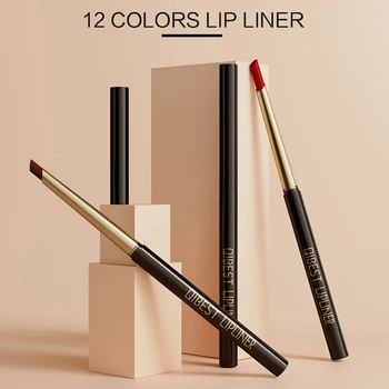 

12 Colors / Set Of Lip Liner Automatic Rotation Waterproof and Delicate Lasting Not Easy To Take Off Matte Lasting Moisturizing