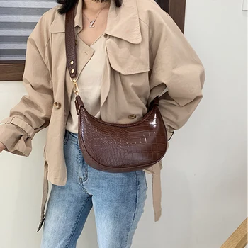 

Vintage Stone Pattern PU Leather Crossbody Bags For Women 2020 Shoulder Messenger Bag Lady Handbags Split Retro Crocodile Bolsas