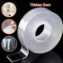 

Nano Double-sided Adhesive Tape Durable Silicone Transparent Tape Waterproof Adhesive Sticky Wall Tapestry Bathroom Wall Posters