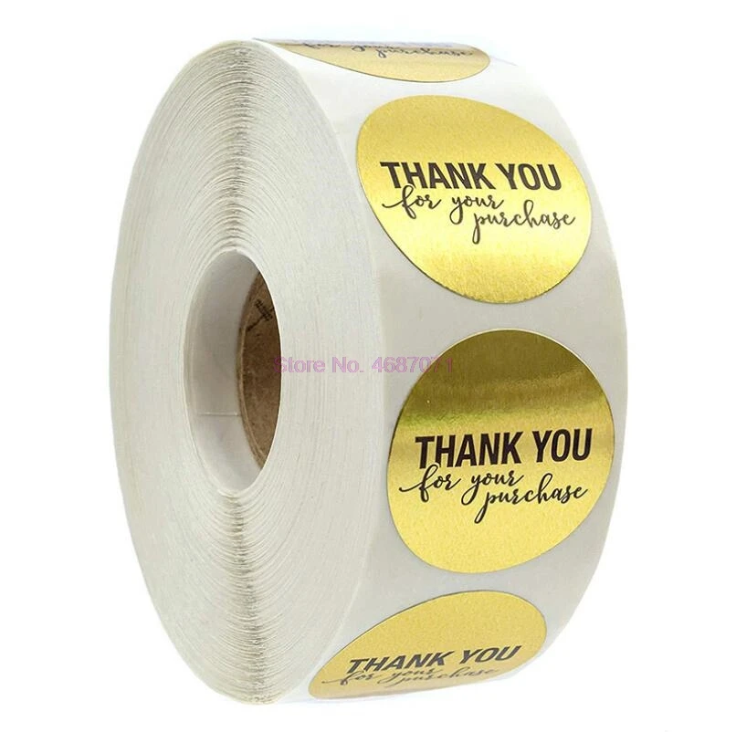 By DHL 20 roll Round Gold THANK YOU Stickers seal labels 500 Labels stickers for Package stationery sticker Bicycle | Спорт и