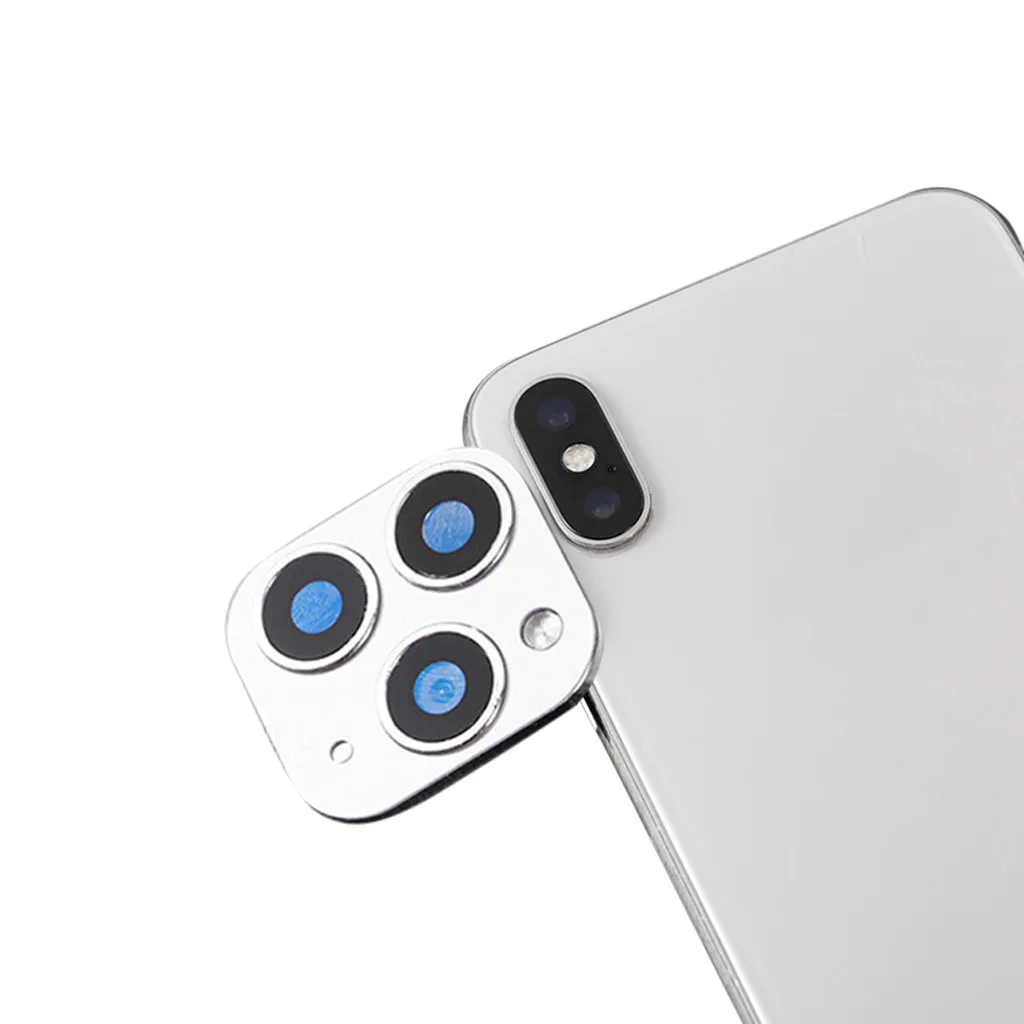 Modified Metal Sticker Seconds Change Camera Lens Cover For iPhone X XS XR MAX Fake Camera For iPhone 11 Pro Max Camera Lens J10 best lens for mobile photography Lenses